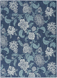 nourison garden oasis goa03 navy rug
