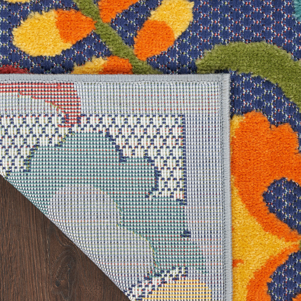 nourison aloha alh17 navy multicolor rug
