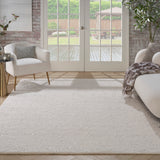nourison cozy shimmer csh01 ivory silver rug