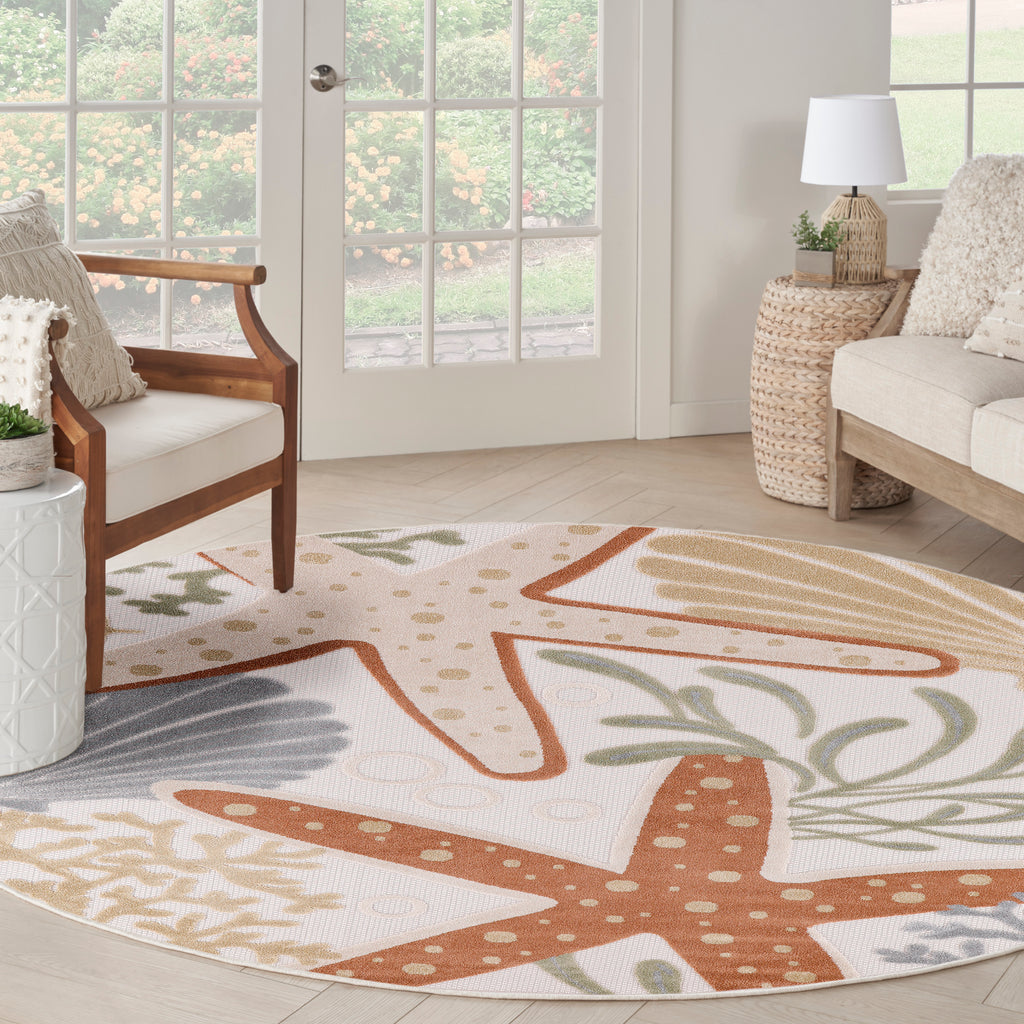 nourison aloha alh24 ivory multicolor rug