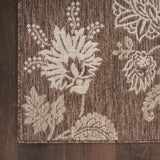 nourison garden oasis goa03 mocha rug
