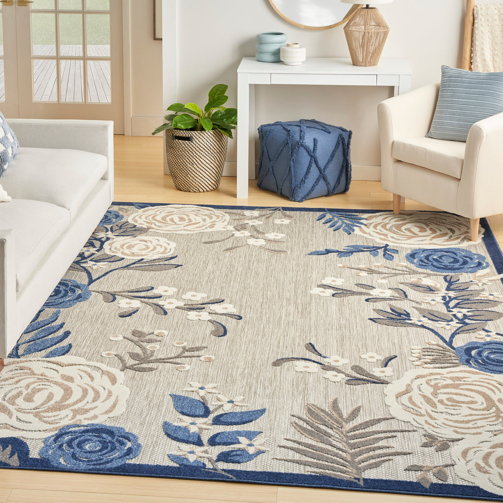 nourison aloha alh32 blue grey rug
