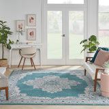 nourison passion psn03 turquoise grey rug