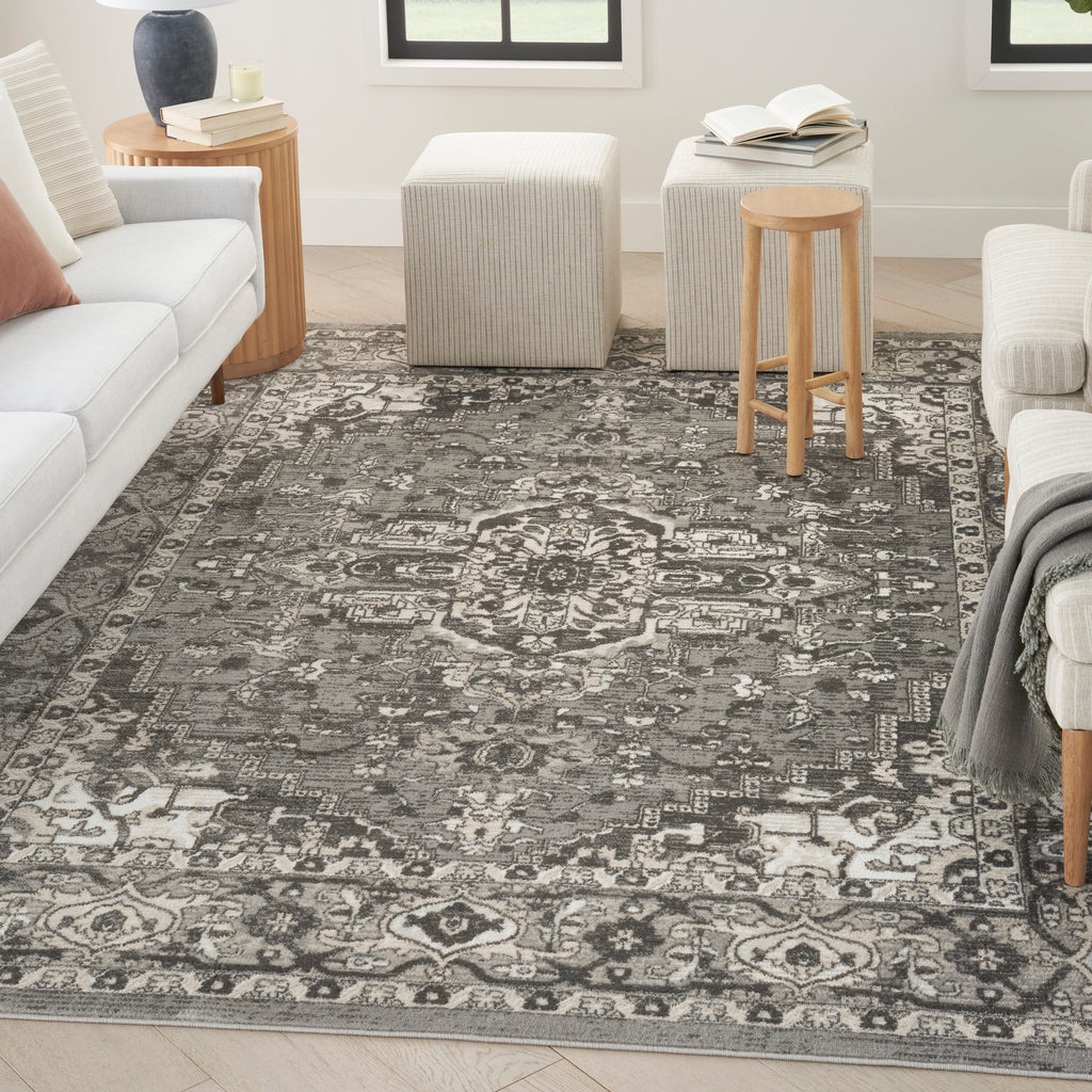 nourison quarry qua05 grey rug