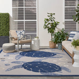 nourison aloha alh27 navy blue rug