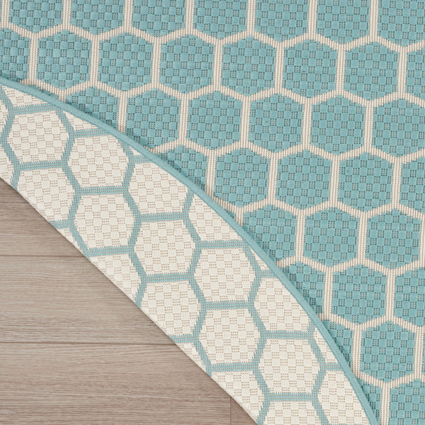 nourison twist reversible tws01 aqua rug