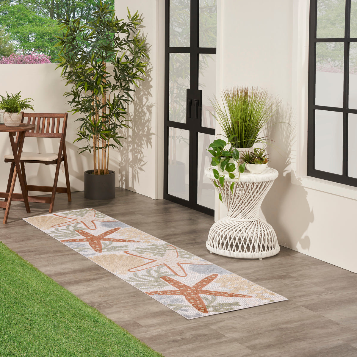 nourison aloha alh24 ivory multicolor rug