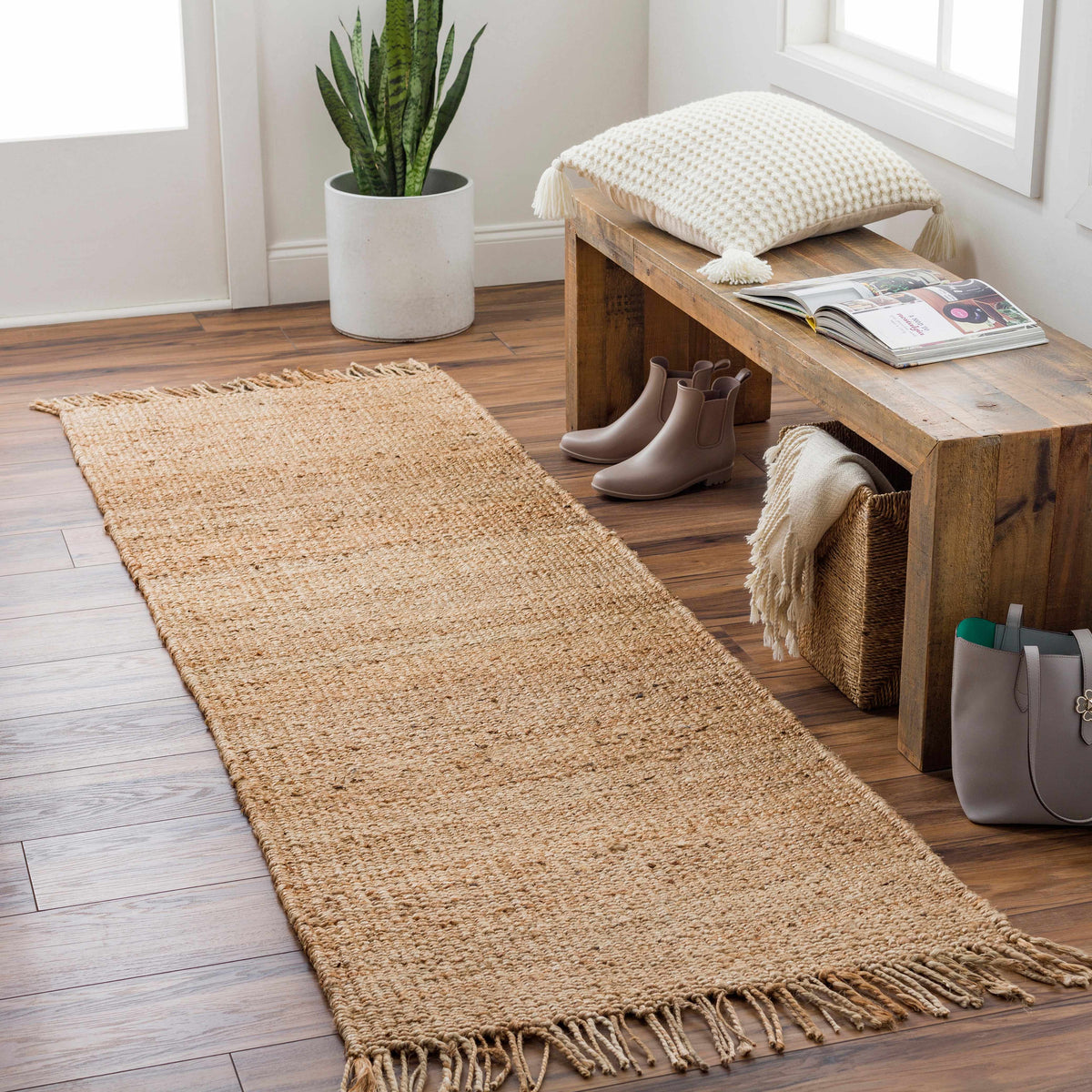 Hauteloom Oaks OAKS Beige Woven/Flatwoven Jute Rug