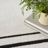 nourison nourison essentials nre02 ivory black rug