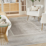 nourison glitz glz07 silver rug