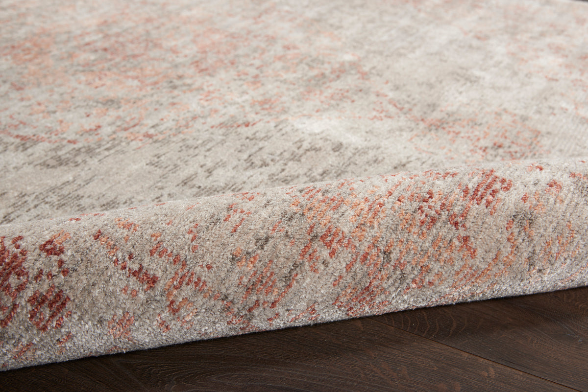 nourison lucent lcn07 silver red rug
