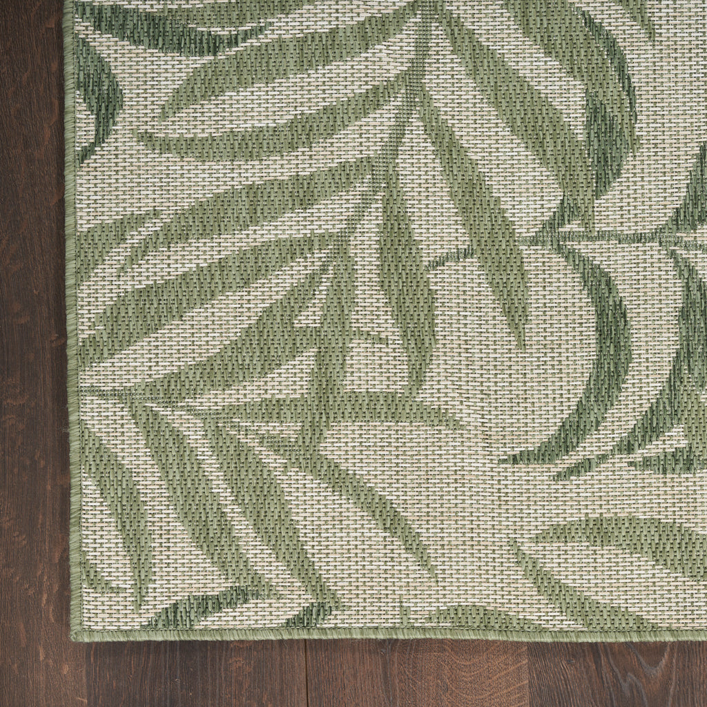 nourison garden oasis goa01 ivory green rug