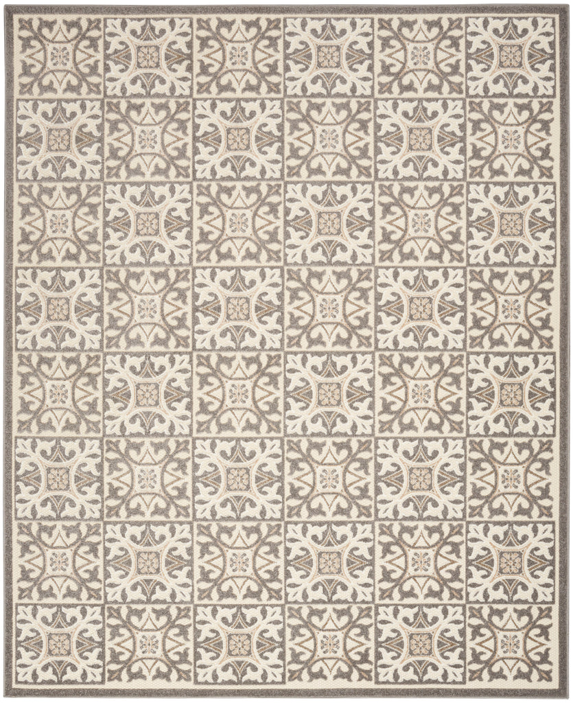 nourison aloha alh34 ivory grey rug