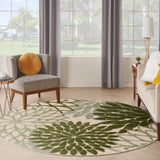 nourison aloha alh05 ivory green rug