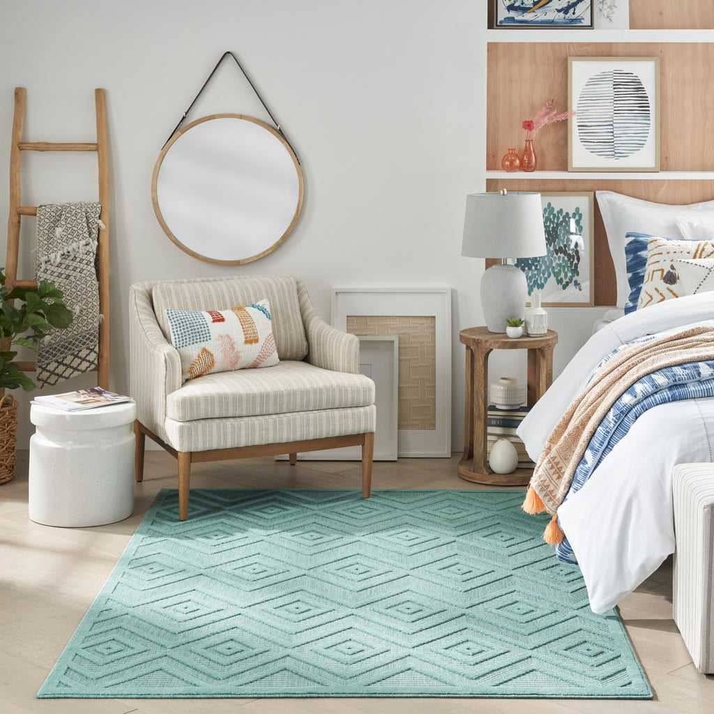 nourison versatile nrv01 aqua teal rug
