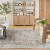 nourison astra machine washable asw16 silver taupe rug