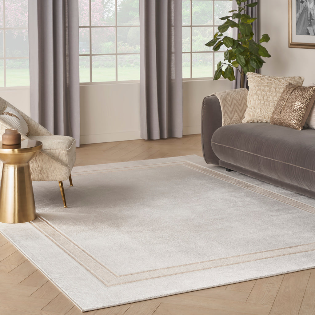 nourison glitz glz08 ivory cream rug