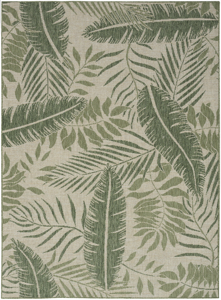 nourison garden oasis goa02 ivory green rug