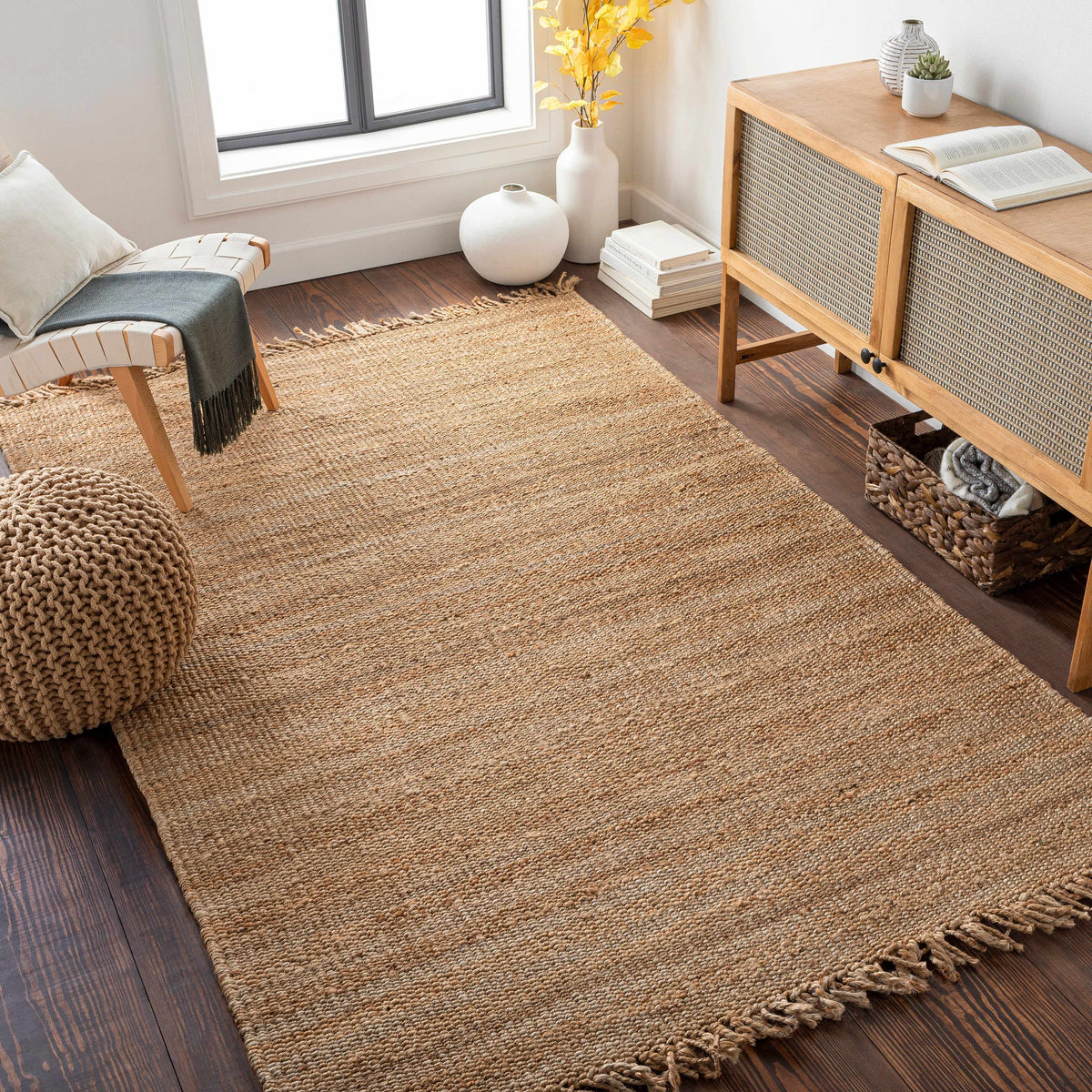 Hauteloom Oaks OAKS Beige Woven/Flatwoven Jute Rug
