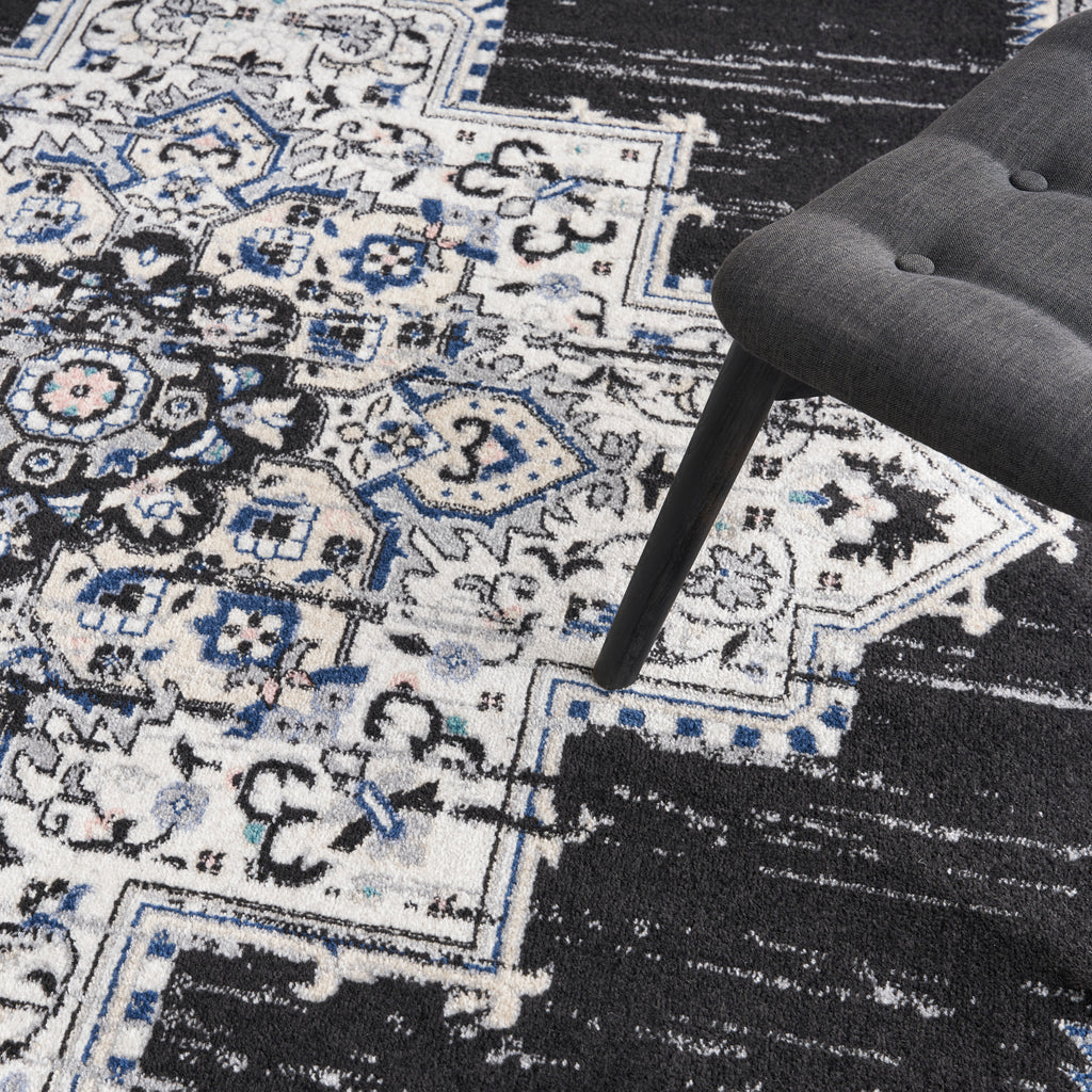 nourison passion psn03 black ivory rug