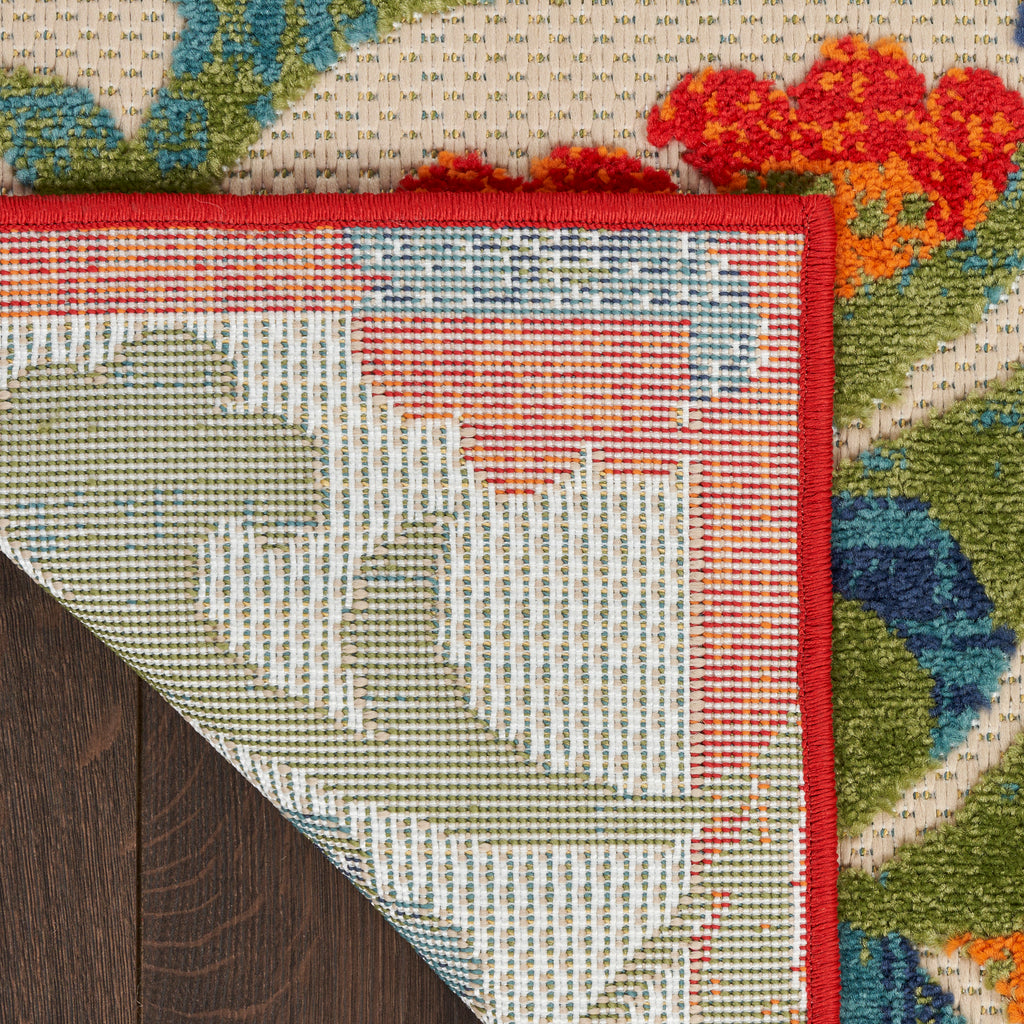 nourison aloha alh17 red multicolor rug