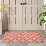 nourison easy care nes01 coral orange rug