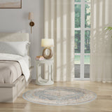 nourison astra machine washable asw11 silver blue rug