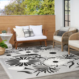 nourison aloha alh33 black white rug