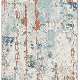 nourison quarry qua01 beige blue rust rug