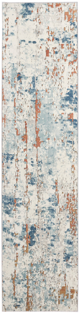 nourison quarry qua01 beige blue rust rug