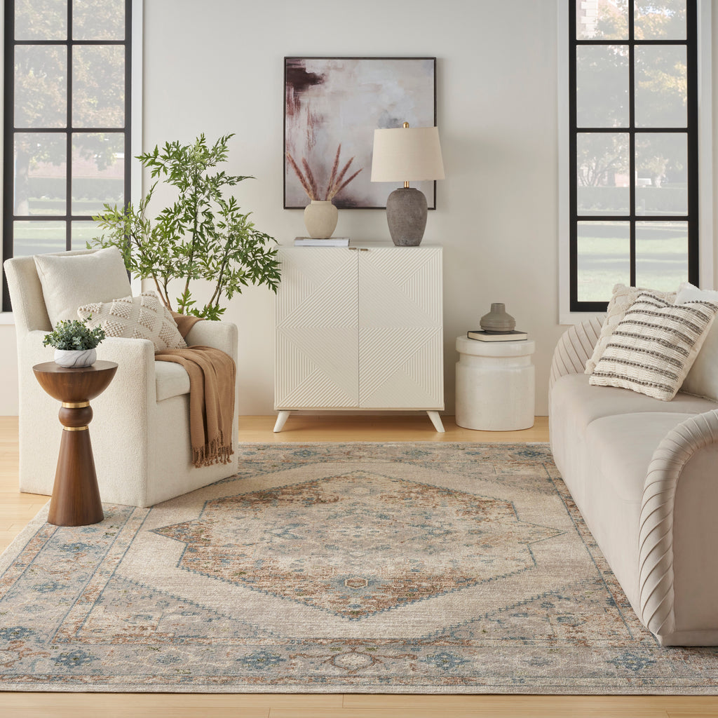 nourison astra machine washable asw13 ivory blue rug