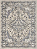 nourison quarry qua05 ivory blue rug