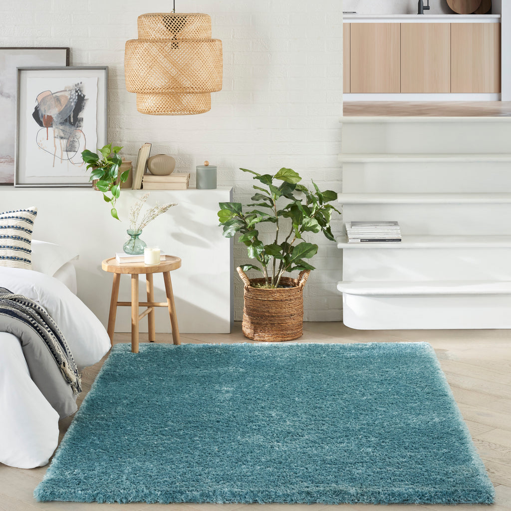 nourison dreamy shag drs05 aqua rug