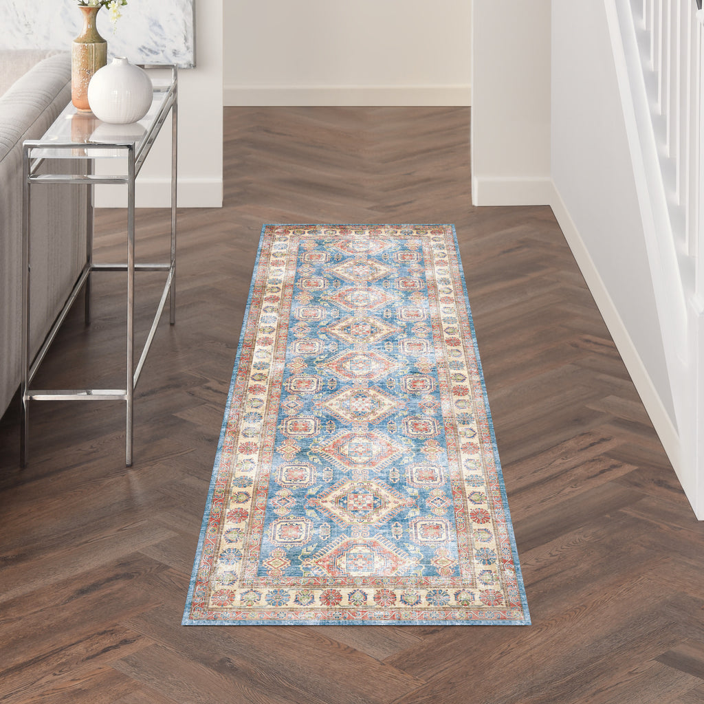 nourison fulton ful08 blue ivory rug