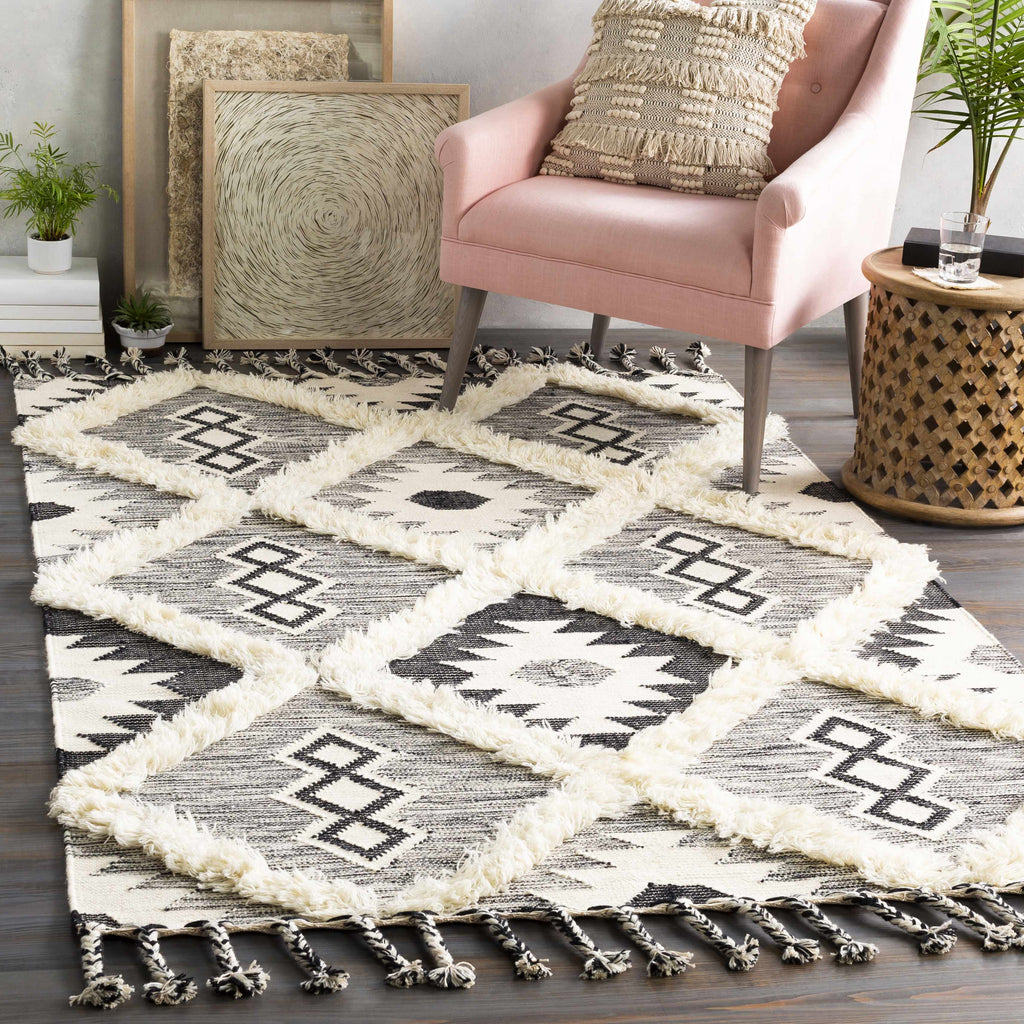 Hauteloom Jarales JARA Black Woven/Flatwoven Wool Rug