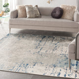 nourison quarry qua01 ivory grey blue rug