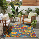 nourison aloha alh17 navy multicolor rug