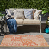 nourison garden oasis goa05 coral rug