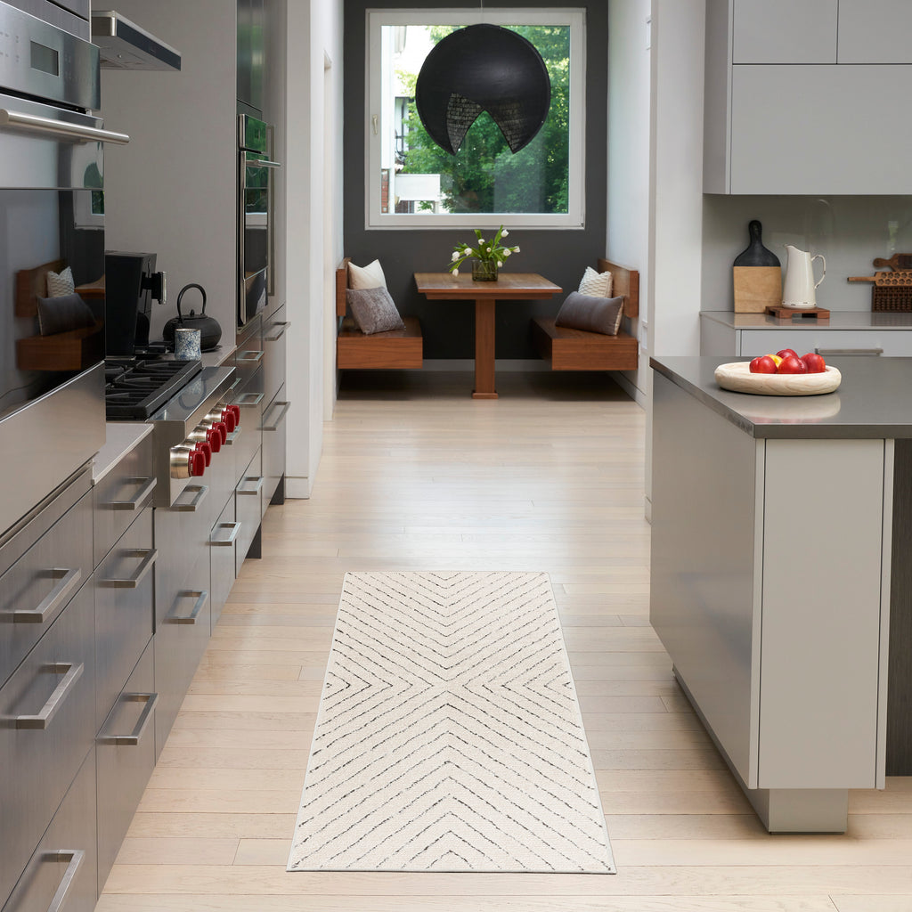 nourison modern comfort mnc01 ivory black rug