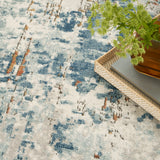 nourison quarry qua01 beige blue rust rug