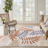 nourison aloha alh18 blue mocha rug