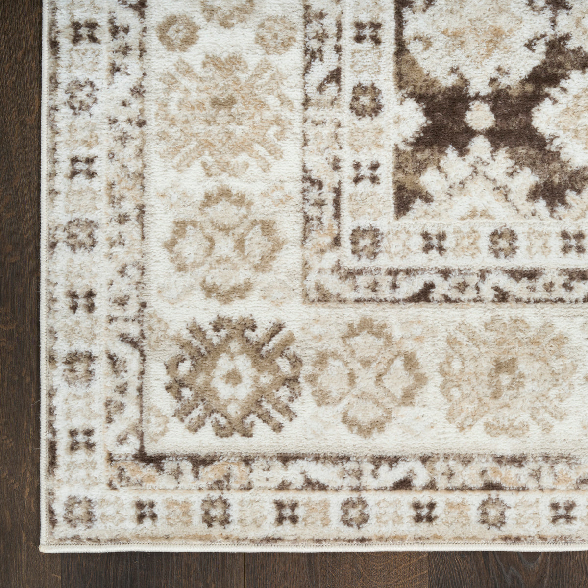 nourison dekor dek02 ivory brown rug