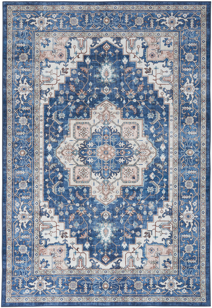 nourison fulton ful10 navy ivory rug