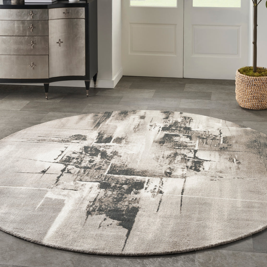 nourison twilight twi30 grey ivory black rug