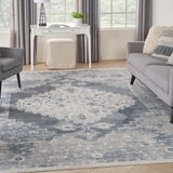 nourison astra machine washable asw11 blue ivory rug