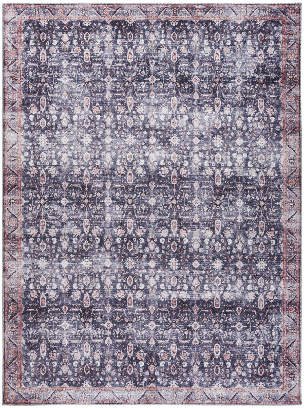 nourison grand washables grw06 navy ivory rug