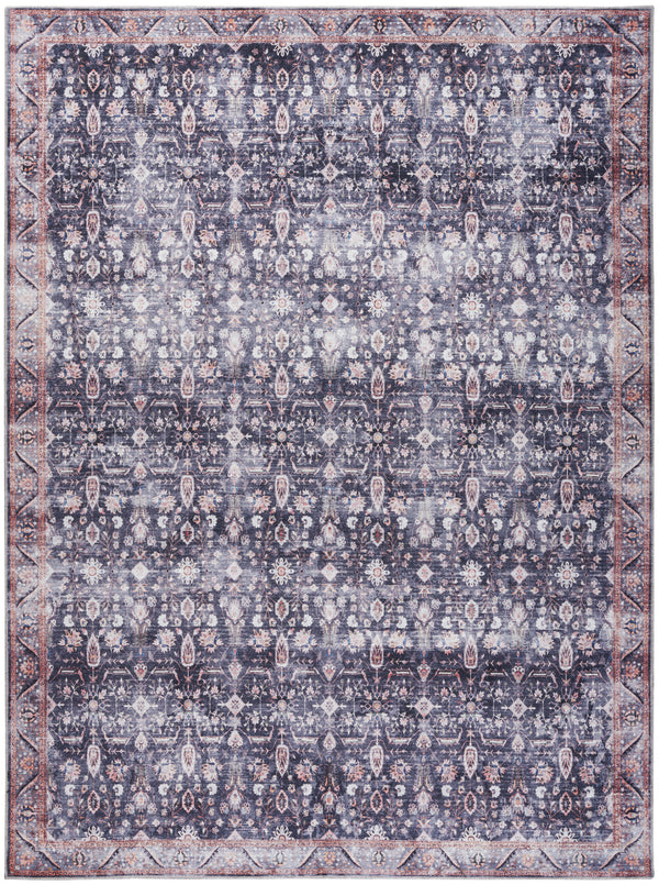nourison grand washables grw06 navy ivory rug