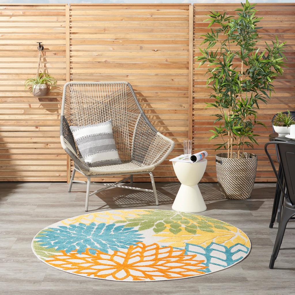 nourison aloha alh05 turquoise multicolor rug