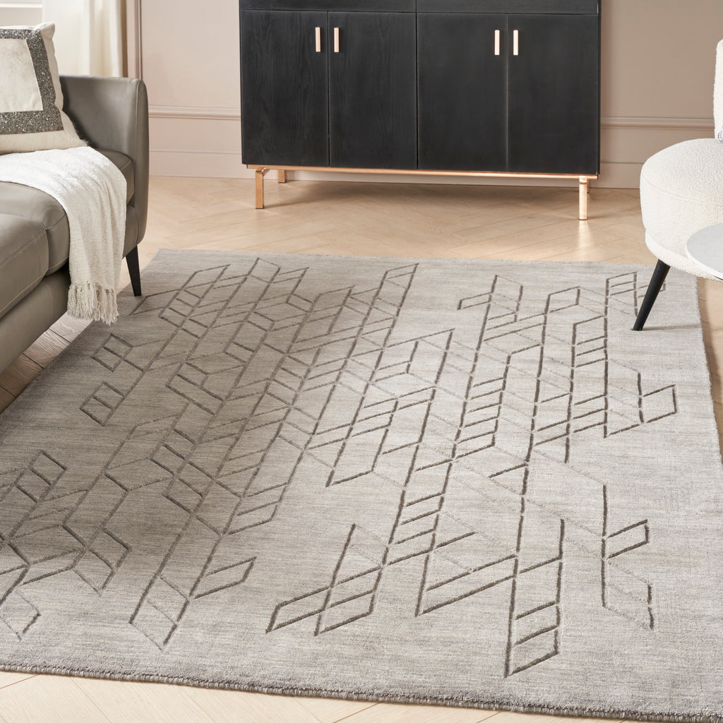 nourison alessia ale01 grey rug