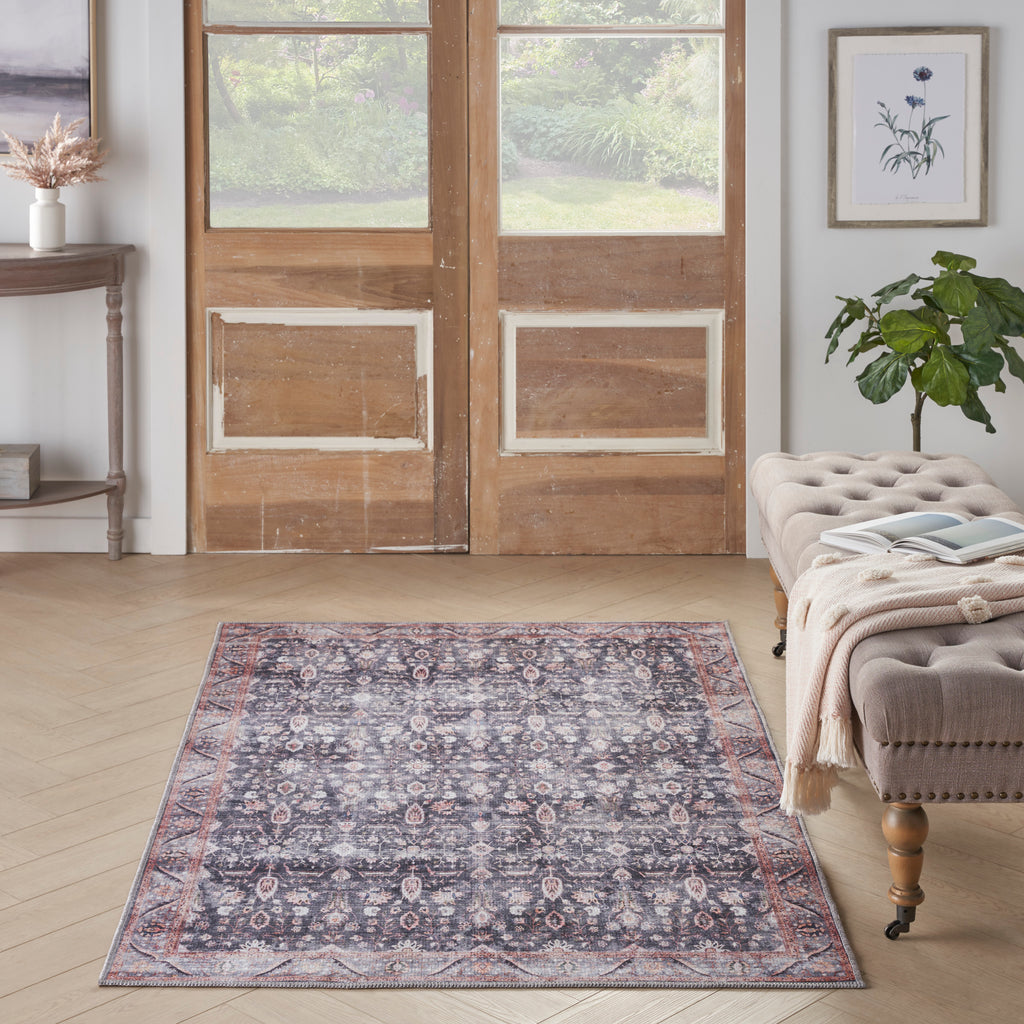 nourison grand washables grw06 navy ivory rug